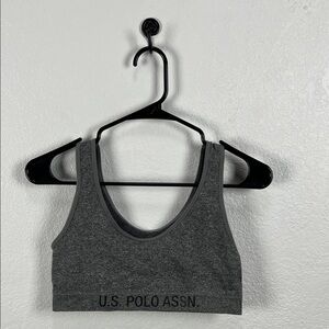 U.S. Polo Assn. Women’s and Women’s Plus Seamless Comfort Bra Gray Un-Padded L